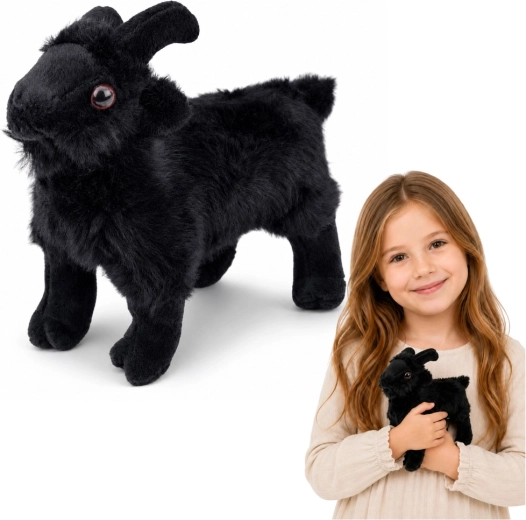 Cabrita de peluche pequeña negra 16 cm