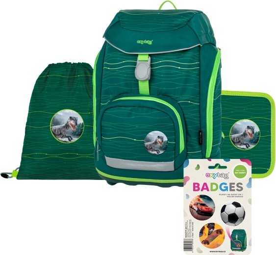 Set escolar de 4 piezas OXY Sherpy green pro 1.º–3.º curso