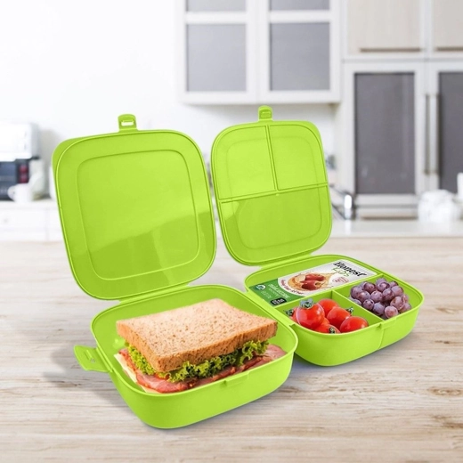 Compartimentos divididos para meriendas sin desorden