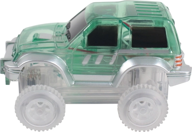 Coche para pista de carreras magnética Cleverclixx – Verde