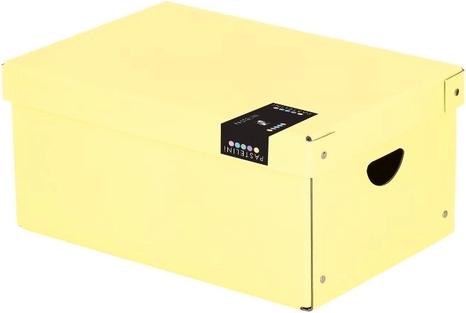 Caja grande laminada Pastelini amarilla