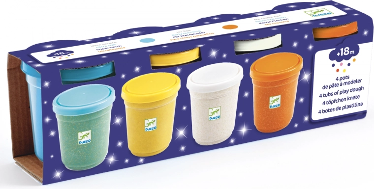 Djeco plastilina metálica de colores con reflejos
