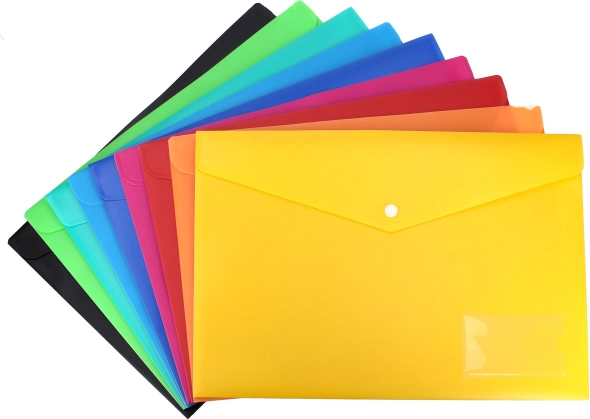 Carpeta con broche de plástico blando