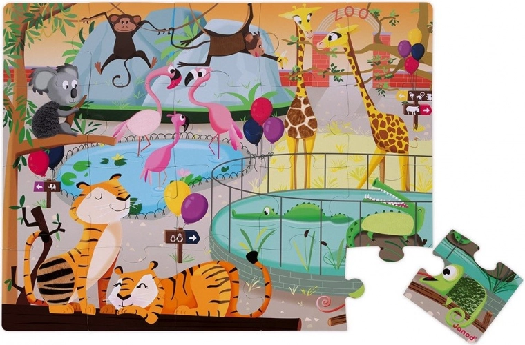 Colorido mundo de animales del zoo