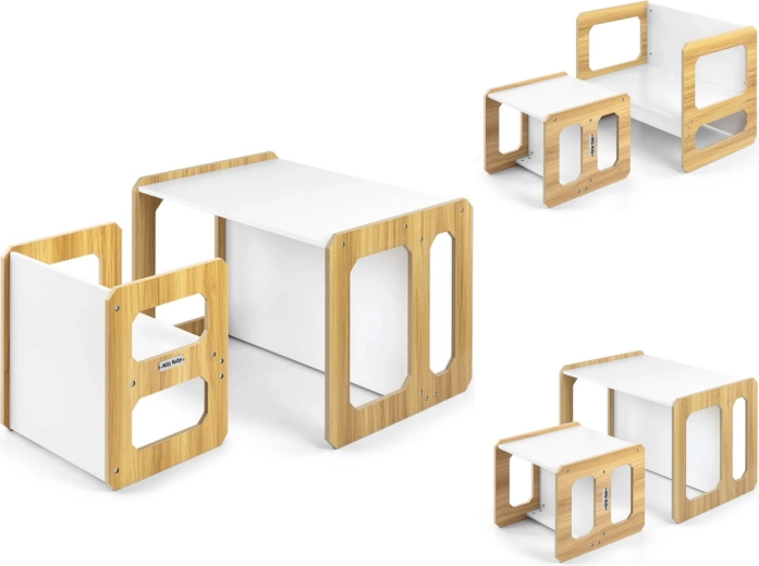 Milly Mally set de muebles infantiles Stella 3en1 natural