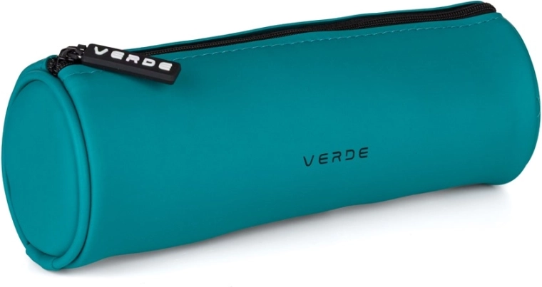 Estuche redondo para lápices de PU VERDE Milano