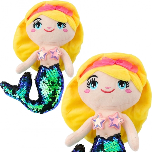 Sirena de peluche con cola brillante de lentejuelas 30 cm