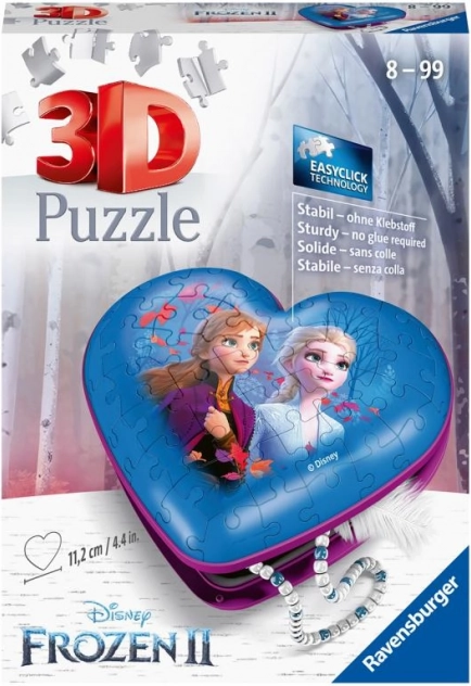 Puzzle 3D corazón de Frozen 2 de Ravensburger, 54 piezas