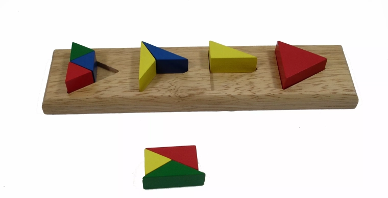 Ladrillos triangulares de colores