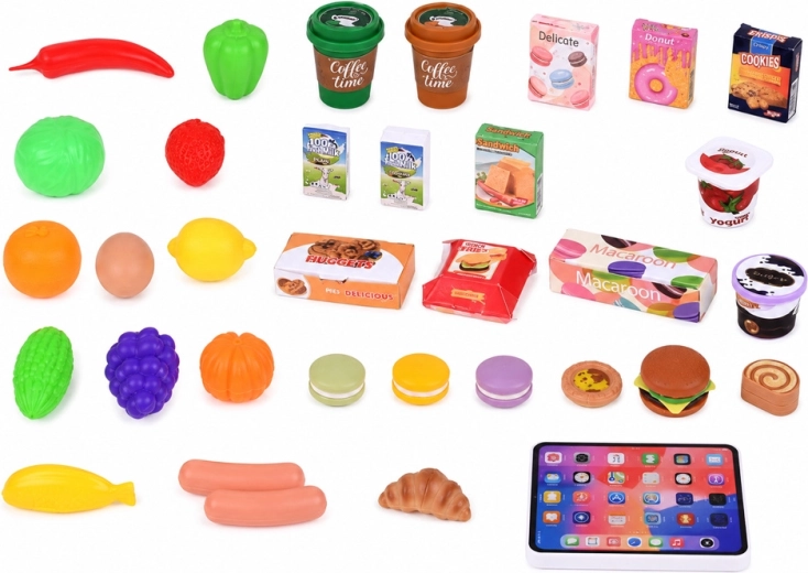 Completo set de alimentos para jugar a la tienda