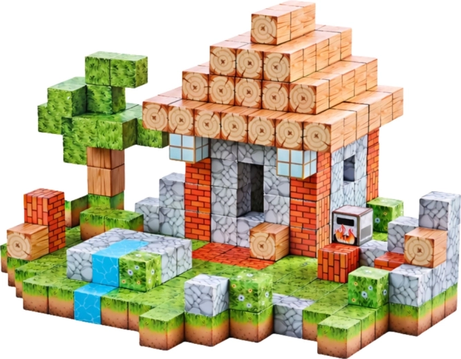 Mundo pixelado creativo y posibilidades infinitas