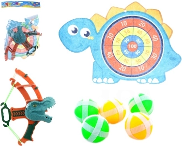 Diana con motivo de dinosaurio y ballesta infantil con velcro