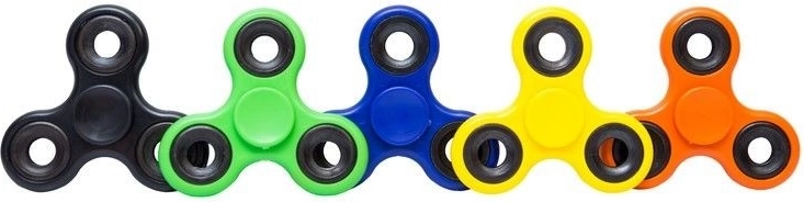 Spinner fidget de tres brazos 7,5 cm mix de colores - 1 pieza