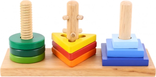 Encajable educativo de madera con formas Bigjigs Toys – encaja y gira