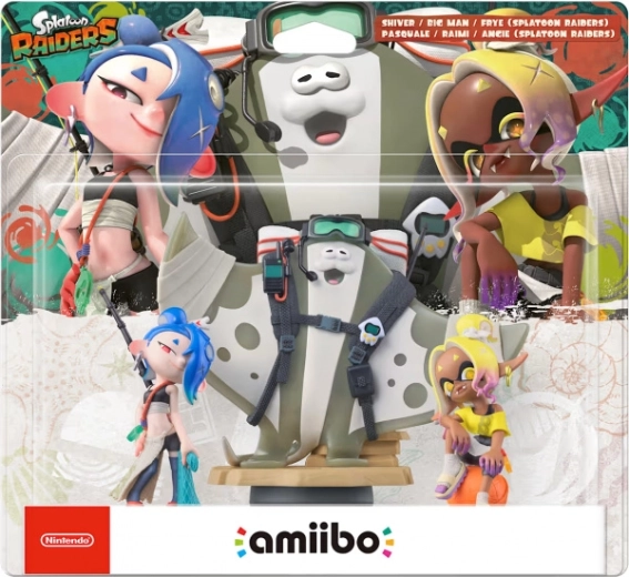 Amiibo Splatoon Raiders Shiver, Frye y Big Man - 1 unidad