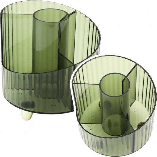 Organizador para material de escritura transparente verde