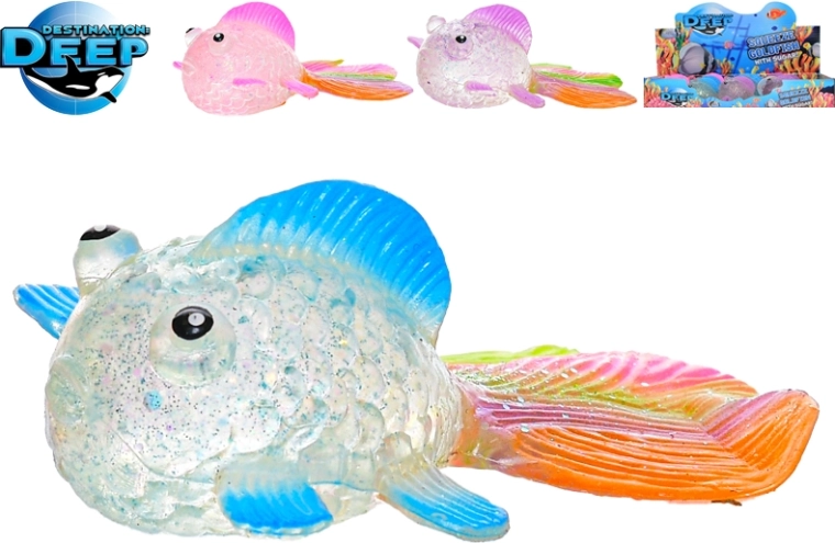 Pececito antiestrés estirable de 6 cm – dorado