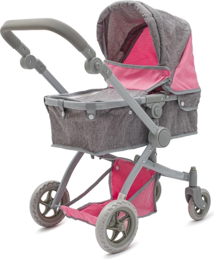 Cochecito para muñecas 2 en 1 Baby Mix Sophie rosa-gris