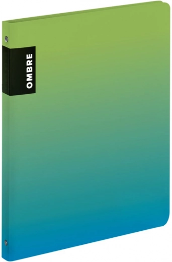 Archivador de anillas de PP A4 con 4 anillas OMBRE verde