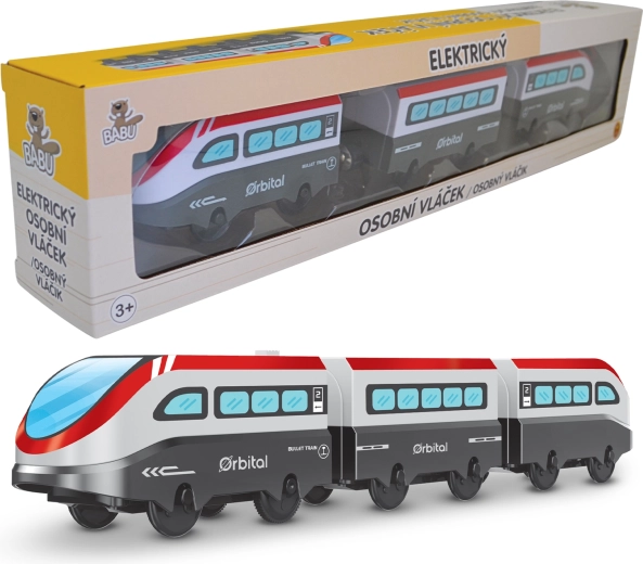 Tren eléctrico de pasajeros Babu – juego de 3 piezas