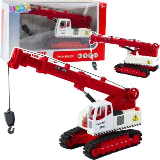 Grúa de orugas para niños con cabina giratoria, luces y sonidos