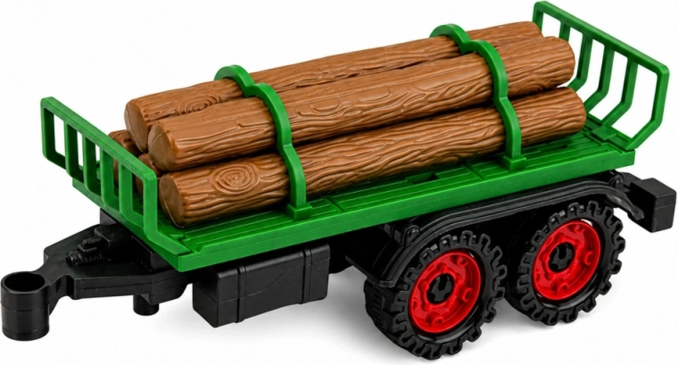 Remolque para madera con troncos para un juego realista