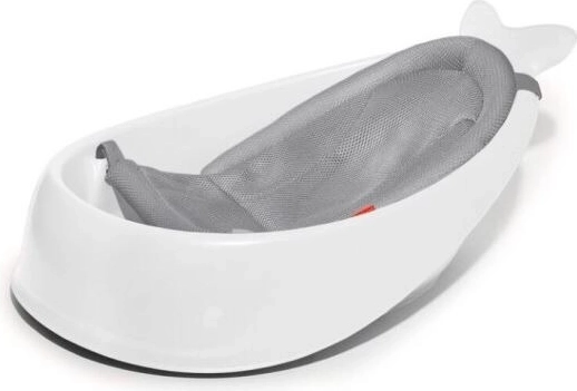 Bañera infantil Skip Hop Moby 3 en 1 con soporte ergonómico blanca