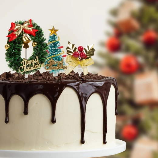 Adorno festivo para postres navideños