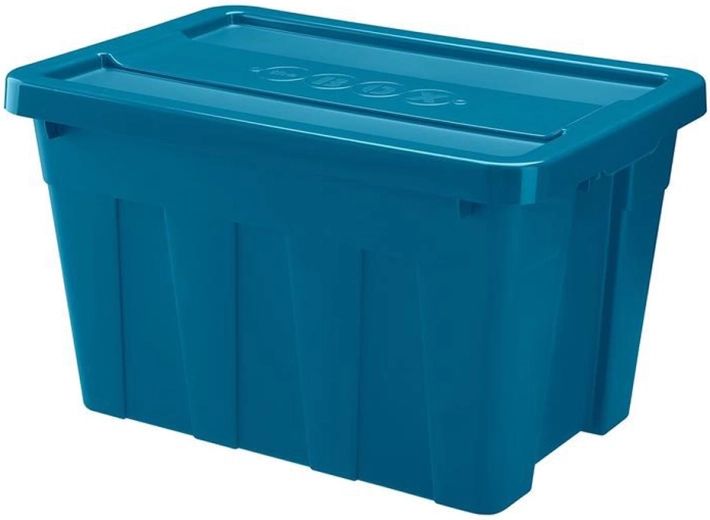 Caja de almacenamiento de plástico con tapa HEIDRUN 100 l