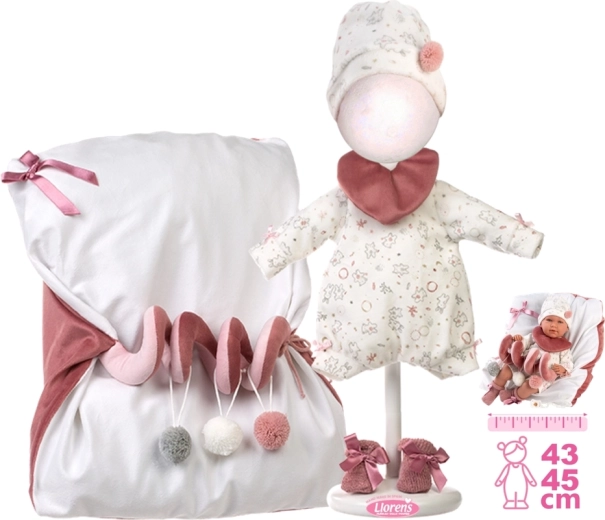Vestidito y colchoneta con juguete en espiral para muñeca NEW BORN 40–42 cm