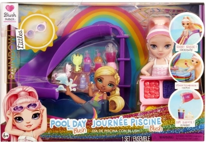 Rainbow High Littles set de juego de piscina con muñeca Blush