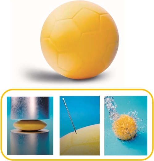 Androni balón deportivo Resistant 20 cm – amarillo, balón sin cámara resistente