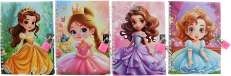 Cuaderno con candado princesa