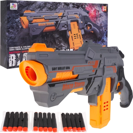 Pistola semiautomática Blaze Storm para dardos blandos – gris