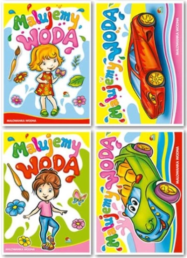Pintura con agua – libros para colorear para los más pequeños con pegatinas