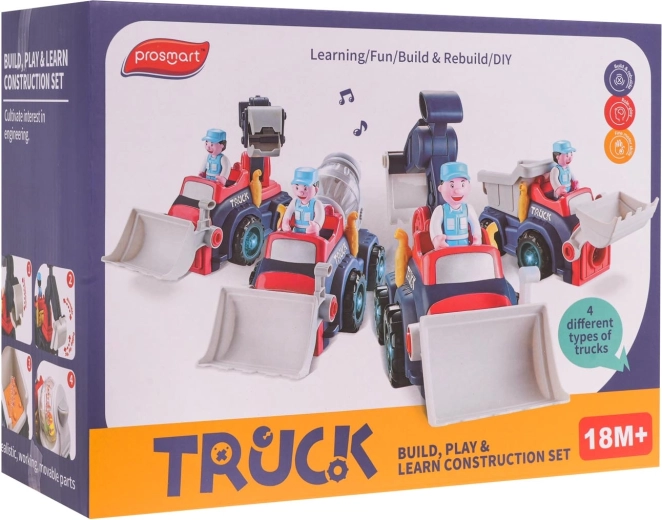 Excavadora desmontable con accesorios para niños 18m+