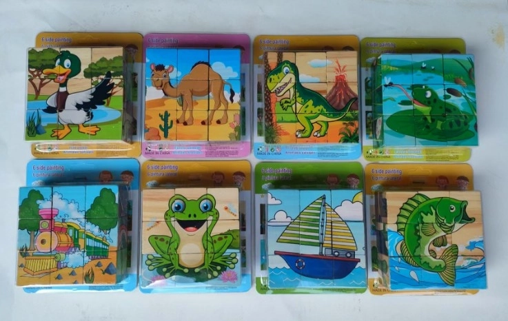Cubos de imágenes de madera 10x10 cm