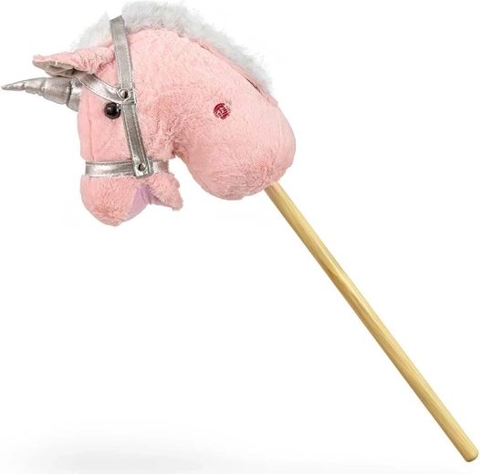 Caballito de palo con efectos de sonido Milly Mally rosa claro