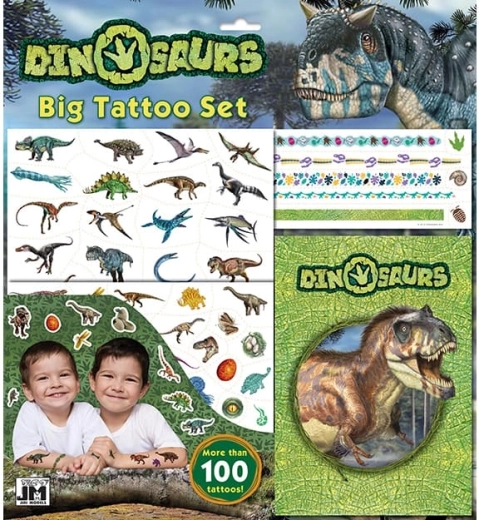 Gran set de tatuajes de dinosaurios