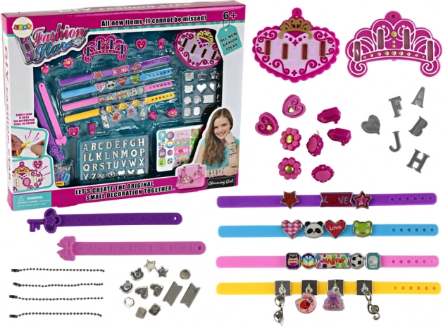 Kit creativo DIY para fabricar pulseras con colgantes y letras
