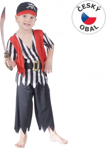 Disfraz de carnaval de pirata para niños 92-104 cm