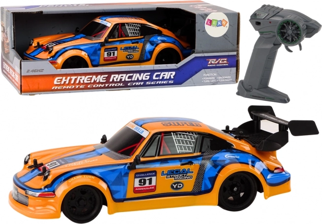 Coche RC 1:16 con ruedas de goma para drift – naranja