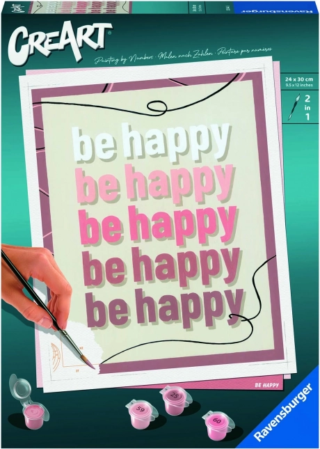 Set de pintura CreArt Be Happy para adolescentes