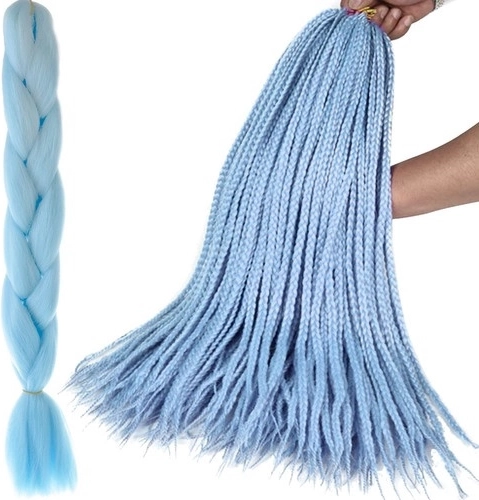 Cabello sintético para trenzar - 1 pieza – Azul