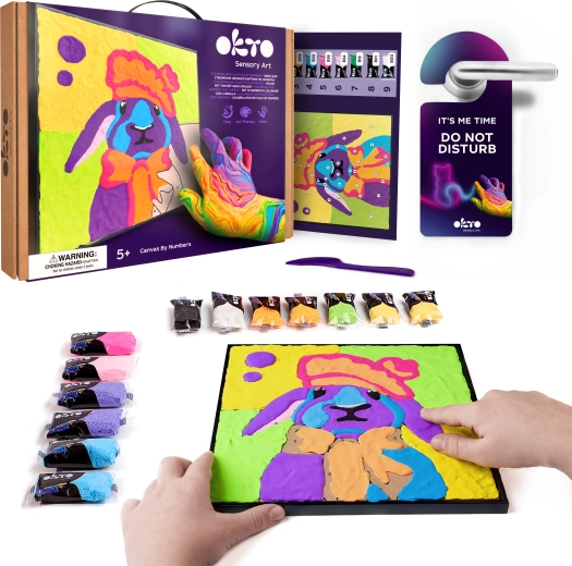 OKTO Conejito: set artístico para pintar en lienzo 30×30 cm