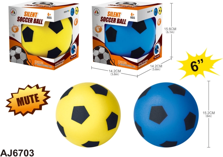 Balón de fútbol silencioso 15 cm