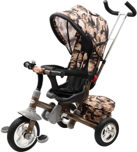 Triciclo infantil 3 en 1 con asiento giratorio 360° Baby Mix Typhoon, army
