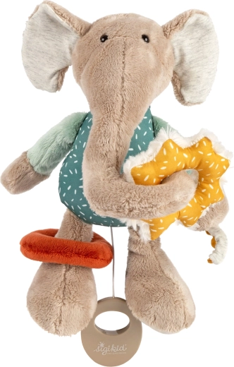 Sigikid juguete de peluche educativo elefantito con mecanismo musical 27 cm