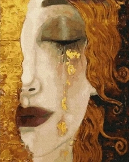 Pintura de diamantes Lágrimas doradas 30 × 40 cm