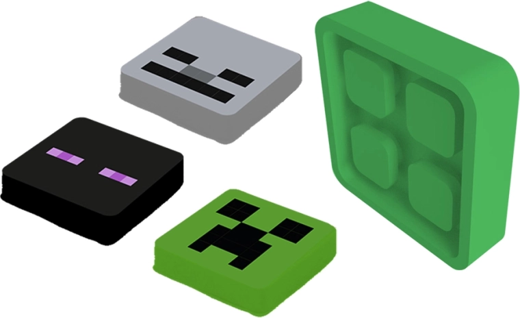 Chapa Pixie Crew Minecraft con elemento reflectante
